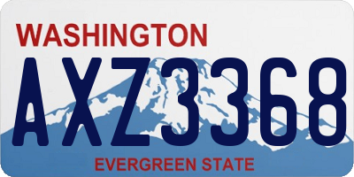 WA license plate AXZ3368