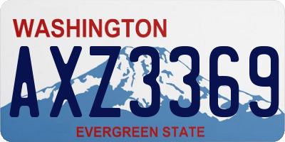 WA license plate AXZ3369