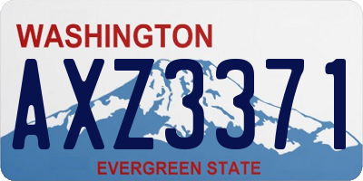 WA license plate AXZ3371
