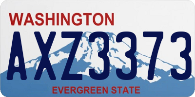 WA license plate AXZ3373