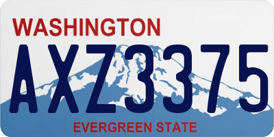 WA license plate AXZ3375