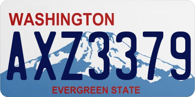 WA license plate AXZ3379