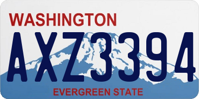 WA license plate AXZ3394