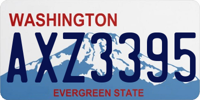 WA license plate AXZ3395
