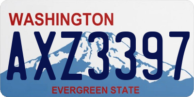 WA license plate AXZ3397