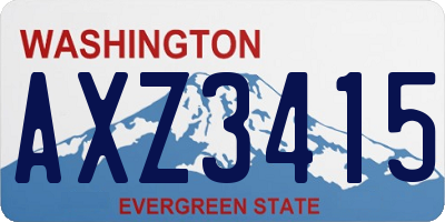 WA license plate AXZ3415