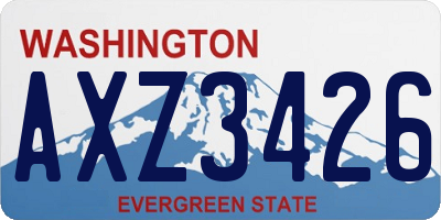 WA license plate AXZ3426