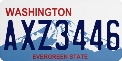 WA license plate AXZ3446