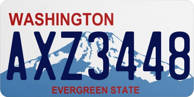 WA license plate AXZ3448