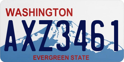 WA license plate AXZ3461