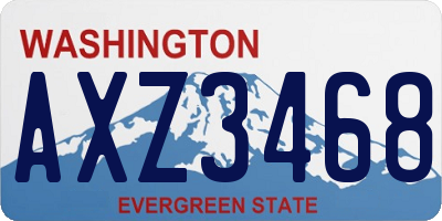 WA license plate AXZ3468