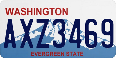 WA license plate AXZ3469