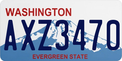 WA license plate AXZ3470
