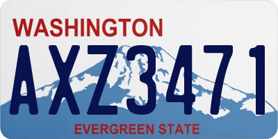 WA license plate AXZ3471