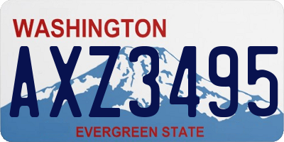 WA license plate AXZ3495