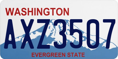 WA license plate AXZ3507