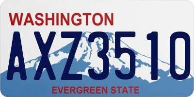 WA license plate AXZ3510