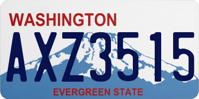 WA license plate AXZ3515