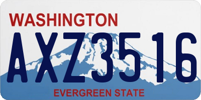 WA license plate AXZ3516