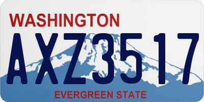 WA license plate AXZ3517