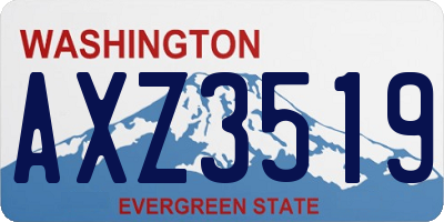 WA license plate AXZ3519