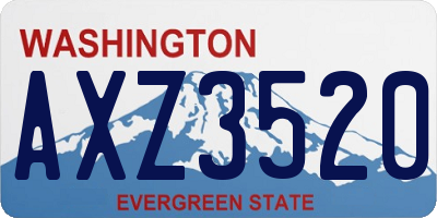 WA license plate AXZ3520