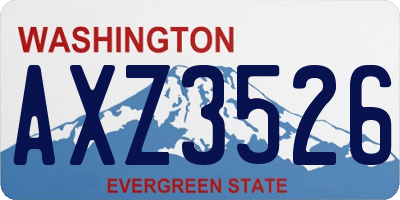 WA license plate AXZ3526