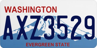 WA license plate AXZ3529