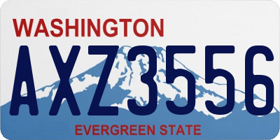 WA license plate AXZ3556
