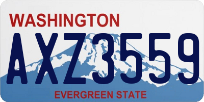 WA license plate AXZ3559