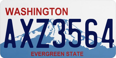 WA license plate AXZ3564