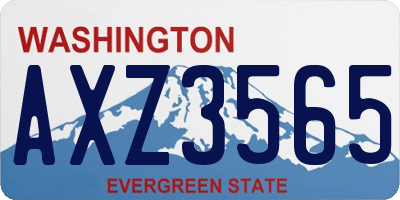 WA license plate AXZ3565