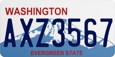 WA license plate AXZ3567