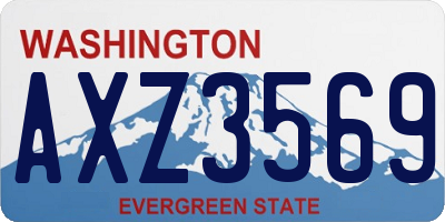 WA license plate AXZ3569