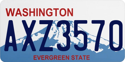 WA license plate AXZ3570