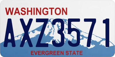 WA license plate AXZ3571