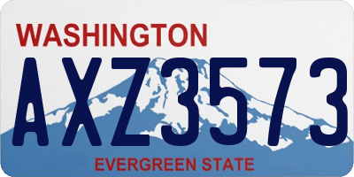 WA license plate AXZ3573