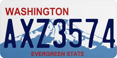 WA license plate AXZ3574