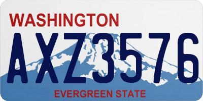 WA license plate AXZ3576