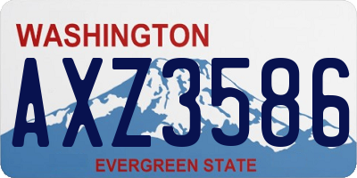 WA license plate AXZ3586