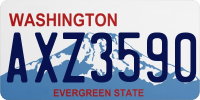 WA license plate AXZ3590