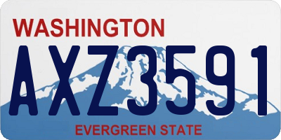 WA license plate AXZ3591