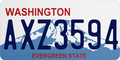 WA license plate AXZ3594