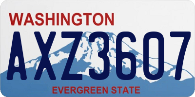 WA license plate AXZ3607