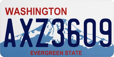 WA license plate AXZ3609