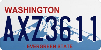 WA license plate AXZ3611