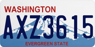 WA license plate AXZ3615