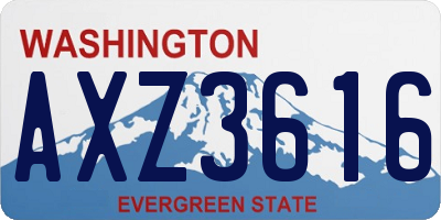 WA license plate AXZ3616