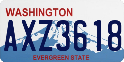 WA license plate AXZ3618