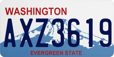 WA license plate AXZ3619